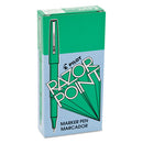 Razor Point Fine Line Porous Point Pen, Stick, Extra-fine 0.3 Mm, Green Ink, Green Barrel, Dozen