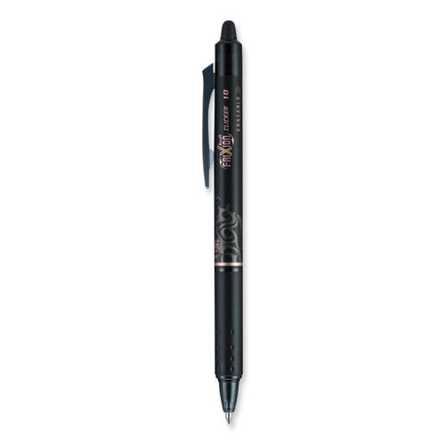 Frixion Clicker Erasable Gel Pen, Retractable, Bold 1 Mm, Black Ink, Black Barrel, Dozen