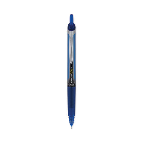 Precise V10rt Roller Ball Pen, Retractable, Bold 1 Mm, Blue Ink, Blue Barrel, Dozen