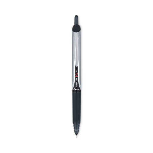 Precise V5rt Roller Ball Pen, Retractable, Extra-fine 0.5 Mm, Black Ink, Black Barrel