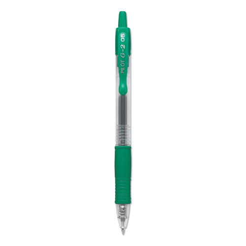 G2 Premium Gel Pen, Retractable, Extra-fine 0.5 Mm, Green Ink, Smoke Barrel, Dozen