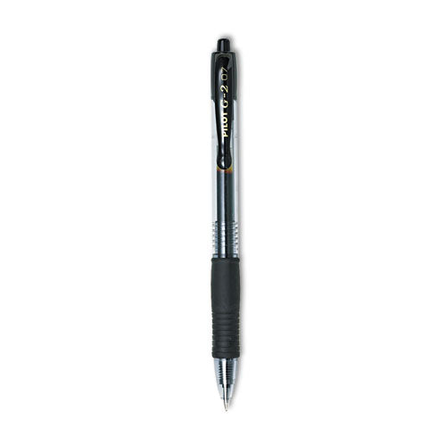 G2 Premium Gel Pen, Retractable, Fine 0.7 Mm, Black Ink, Smoke Barrel, 2/pack