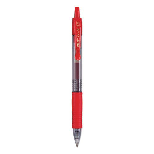 G2 Premium Gel Pen, Retractable, Bold 1 Mm, Red Ink, Smoke Barrel, Dozen