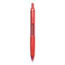 G-knock Begreen Gel Pen, Retractable, Fine 0.7 Mm, Red Ink, Red Barrel, Dozen