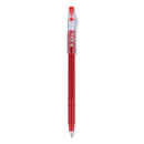 Frixion Colorsticks Erasable Gel Pen, Clipless Stick, Fine 0.7 Mm, Red Ink, Red Barrel, Dozen