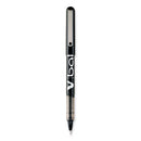 Vball Liquid Ink Roller Ball Pen, Stick, Extra-fine 0.5 Mm, Black Ink, Black Barrel, Dozen