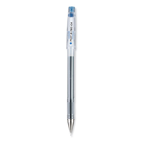 G-tec-c Ultra Gel Pen, Stick, Extra-fine 0.4 Mm, Blue Ink, Clear Barrel, Dozen