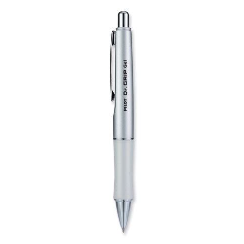 Dr. Grip Limited Gel Pen, Retractable, Fine 0.7 Mm, Black Ink, Platinum Barrel