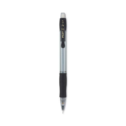 G2 Mechanical Pencil, 0.7 Mm, Hb (#2.5), Black Lead, Clear/black Accents Barrel, Dozen