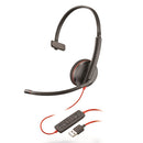 Blackwire 3210 Monaural Over The Head Usb Headset, Black