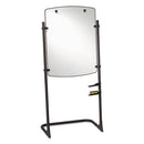 High-style Silhouette Total Erase Presentation Easel, 31 X 41, White Surface, Black Steel Frame