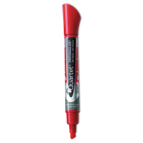 Enduraglide Dry Erase Marker, Broad Chisel Tip, Red, Dozen