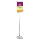 Designer Sign Stand, Silver Aluminum Frame, 11 X 17