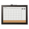 Home Decor Magnetic Combo Dry Erase Board With Cork Board On Bottom, 23 X 17, White/natural Surface, Espresso Wood Frame