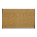 Arc Frame Cubicle Cork Board, 30 X 18, Natural Surface, Silver Aluminum Frame