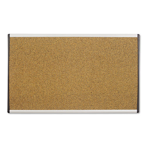 Arc Frame Cubicle Cork Board, 30 X 18, Natural Surface, Silver Aluminum Frame