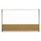Arc Frame Cubicle Dry Erase/cork Board, 30 X 18, Natural/white Surface, Silver Aluminum Frame