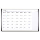 Arc Frame Cubicle Magnetic Dry Erase Calendar, One Month Format, 30 X 18, White Surface, Silver Aluminum Frame