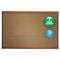 Prestige Colored Cork Bulletin Board, 36 X 24, Brown Surface, Light Cherry Fiberboard/plastic Frame