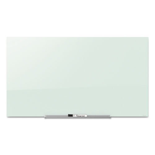 Invisamount Magnetic Glass Marker Board, 50 X 28, White Surface