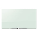 Invisamount Magnetic Glass Marker Board, 74 X 42, White Surface