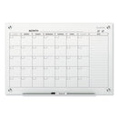 Infinity Magnetic Glass Calendar Board, One Month, 36 X 24, White Surface