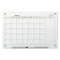 Infinity Magnetic Glass Calendar Board, One Month, 36 X 24, White Surface