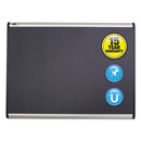 Prestige Plus Magnetic Fabric Bulletin Boards, 48 X 36, Gray Surface, Silver Aluminum Frame