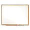 Classic Series Total Erase Dry Erase Boards, 72 X 48, White Surface, Oak Fiberboard Frame