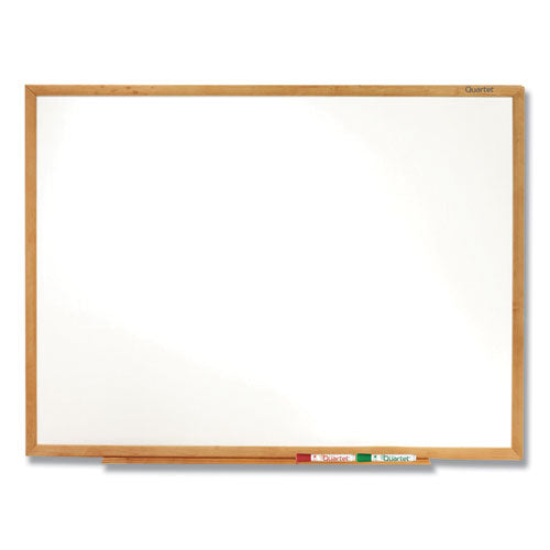 Classic Series Total Erase Dry Erase Boards, 72 X 48, White Surface, Oak Fiberboard Frame