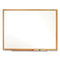 Classic Series Total Erase Dry Erase Boards, 96 X 48, White Surface, Oak Fiberboard Frame