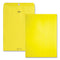 Clasp Envelope, 28 Lb Bond Weight Paper, #90, Square Flap, Clasp/gummed Closure, 9 X 12, Yellow, 10/pack