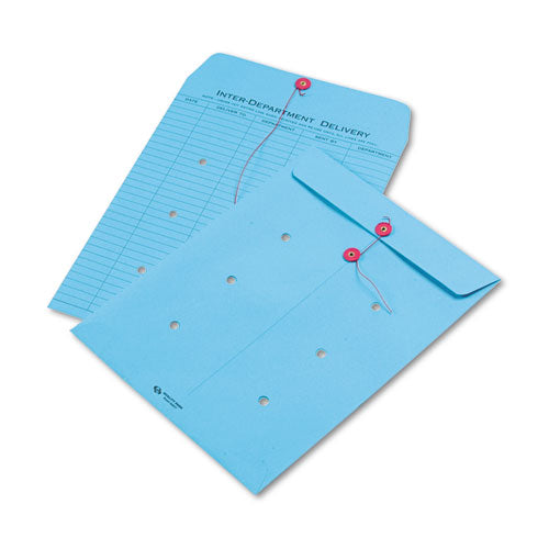 Colored Paper String And Button Interoffice Envelope,