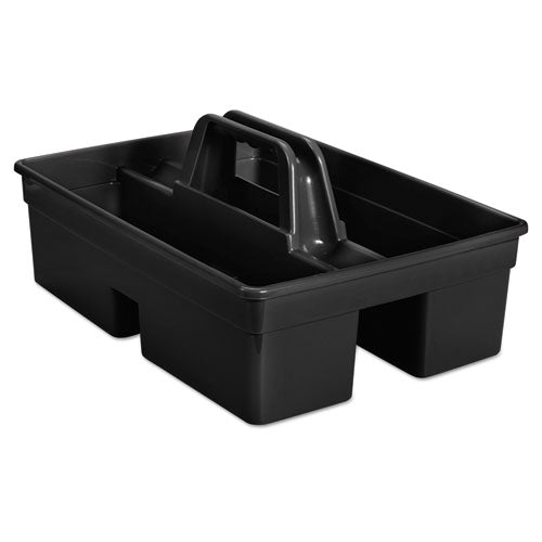 Executive Carry Caddy, Two Compartments, Plastic, 10.75 X 6.5, Black