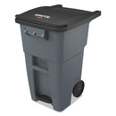 Brute Step-on Rollouts, 50 Gal, Metal/plastic, Gray