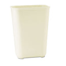 Fiberglass Wastebasket, 10 Gal, Fiberglass, Beige