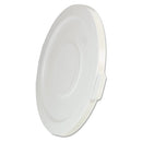 Round Flat Top Lid, For 32 Gal Round Brute Containers, 22.25" Diameter, White