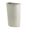 Untouchable Half-round Plastic Receptacle, 21 Gal, Plastic, Beige