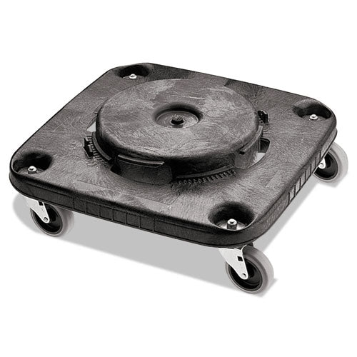 Brute Container Square Dolly, 300 Lb Capacity, 17.25 X 6.25, Black