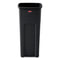 Untouchable Square Waste Receptacle, 23 Gal, Plastic, Black