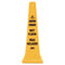 Multilingual Wet Floor Safety Cone, 12.25 X 12.25 X 36