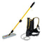 Flow Finishing System, 18" Wide Nylon Head, 56" Yellow Plastic Handle