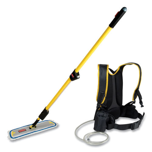 Flow Finishing System, 18" Wide Nylon Head, 56" Yellow Plastic Handle