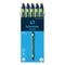 Xpress Fineliner Porous Point Pen, Stick, Medium 0.8 Mm, Blue Ink, Blue/green Barrel, 10/box