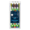 Xpress Fineliner Porous Point Pen, Stick, Medium 0.8 Mm, Assorted Ink Colors, Green Barrel, 3/pack