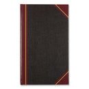 Texthide Eye-ease Record Book, Black/burgundy/gold Cover, 14.25 X 8.75 Sheets, 300 Sheets/book