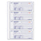 Money Receipt Book, Softcover, Three-part Carbonless, 7 X 2.75, 4 Forms/sheet, 100 Forms Total