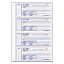 Money Receipt Book, Hardcover, Three-part Carbonless, 7 X 2.75, 4 Forms/sheet, 200 Forms Total