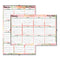 Yearly Laminated Wall Calendar, Tropical Watercolor Artwork, 36 X 24, White/sand/orange Sheets, 12-month (jan-dec): 2024