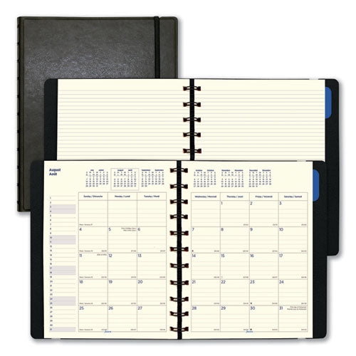 Soft Touch 17-month Planner, 10.88 X 8.5, Black Cover, 17-month (aug To Dec): 2023 To 2024